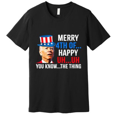 Joe Biden Dazed Biden Confused Merry Happy Funny 4th Of July Premium T-Shirt