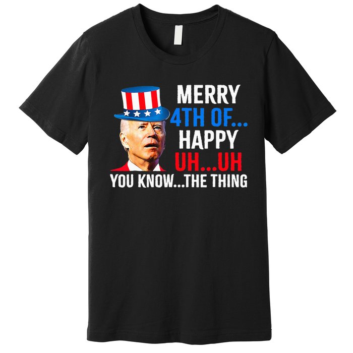 Joe Biden Dazed Biden Confused Merry Happy Funny 4th Of July Premium T-Shirt