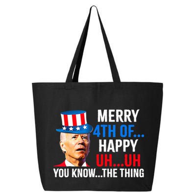 Joe Biden Dazed Biden Confused Merry Happy Funny 4th Of July 25L Jumbo Tote