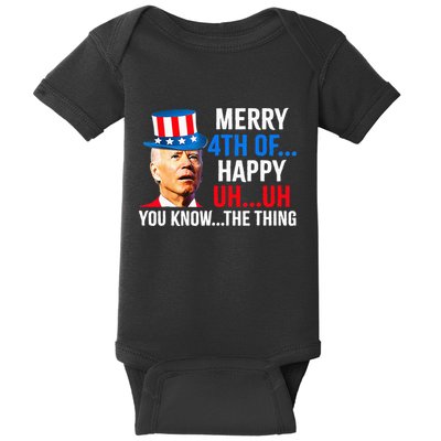 Joe Biden Dazed Biden Confused Merry Happy Funny 4th Of July Baby Bodysuit