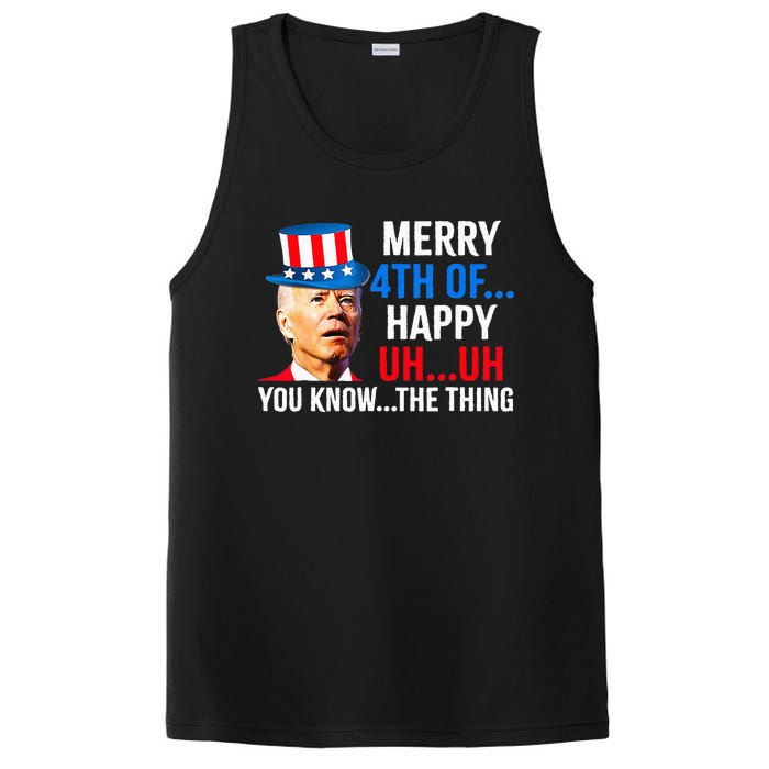 Joe Biden Dazed Biden Confused Merry Happy Funny 4th Of July PosiCharge Competitor Tank