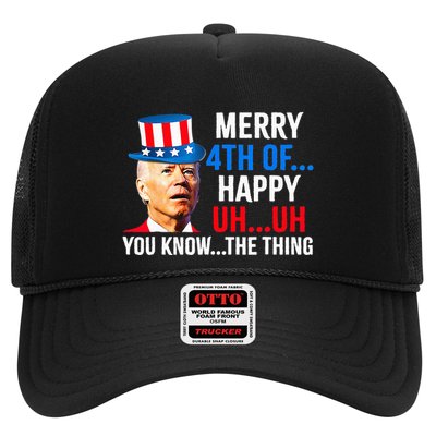 Joe Biden Dazed Biden Confused Merry Happy Funny 4th Of July Trucker Hat