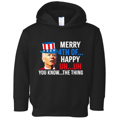 Joe Biden Dazed Biden Confused Merry Happy Funny 4th Of July Toddler Hoodie