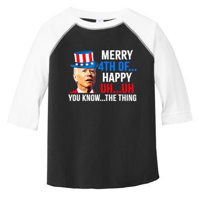 Joe Biden Dazed Biden Confused Merry Happy Funny 4th Of July Toddler Fine Jersey T-Shirt