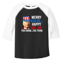 Joe Biden Dazed Biden Confused Merry Happy Funny 4th Of July Toddler Fine Jersey T-Shirt
