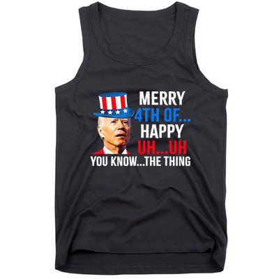 Joe Biden Dazed Biden Confused Merry Happy Funny 4th Of July Tank Top