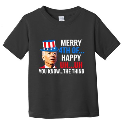 Joe Biden Dazed Biden Confused Merry Happy Funny 4th Of July Toddler T-Shirt