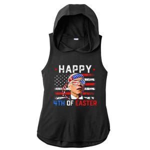 Joe Biden Dazed Happy 4th Of Easter America 4th Of July Ladies PosiCharge Tri-Blend Wicking Draft Hoodie Tank