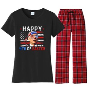 Joe Biden Dazed Happy 4th Of Easter America 4th Of July Women's Flannel Pajama Set