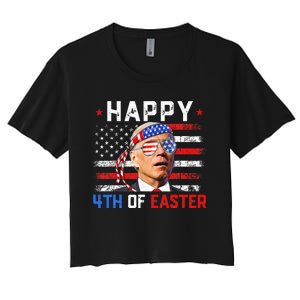 Joe Biden Dazed Happy 4th Of Easter America 4th Of July Women's Crop Top Tee