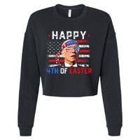 Joe Biden Dazed Happy 4th Of Easter America 4th Of July Cropped Pullover Crew