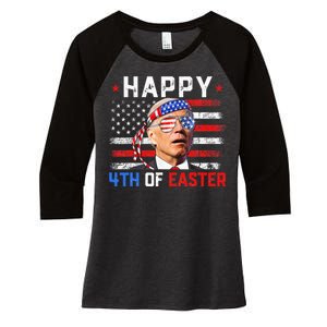 Joe Biden Dazed Happy 4th Of Easter America 4th Of July Women's Tri-Blend 3/4-Sleeve Raglan Shirt