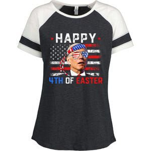 Joe Biden Dazed Happy 4th Of Easter America 4th Of July Enza Ladies Jersey Colorblock Tee