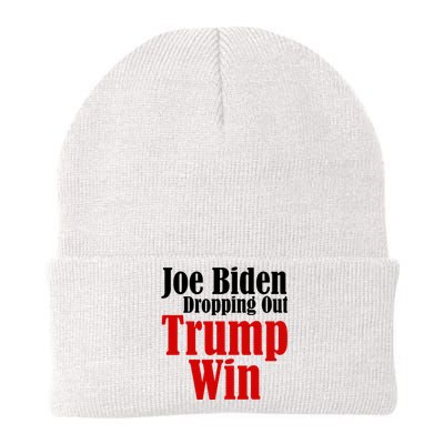 Joe Biden Dropping Out Trump Win 2024 Of Presidential Race Knit Cap Winter Beanie