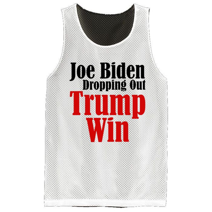 Joe Biden Dropping Out Trump Win 2024 Of Presidential Race Mesh Reversible Basketball Jersey Tank