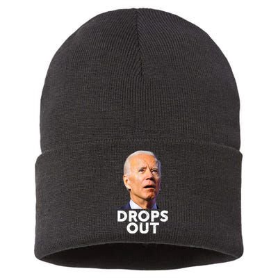 Joe Biden Drops Out 2024 Sustainable Knit Beanie