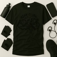 Joyful Birds Design, Nature Art, Bird Song Motif T-Shirt