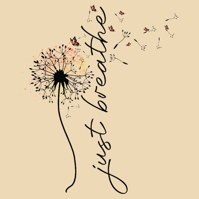 Just Breathe Dandelion And Buterflies Summer Top Zip Tote Bag