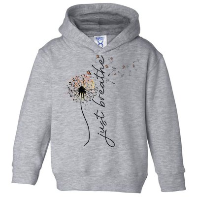 Just Breathe Dandelion And Buterflies Summer Top Toddler Hoodie
