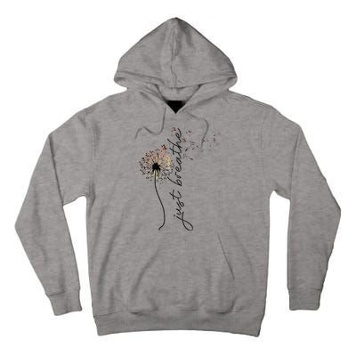 Just Breathe Dandelion And Buterflies Summer Top Tall Hoodie