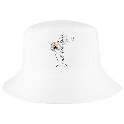 Just Breathe Dandelion And Buterflies Summer Top Cool Comfort Performance Bucket Hat
