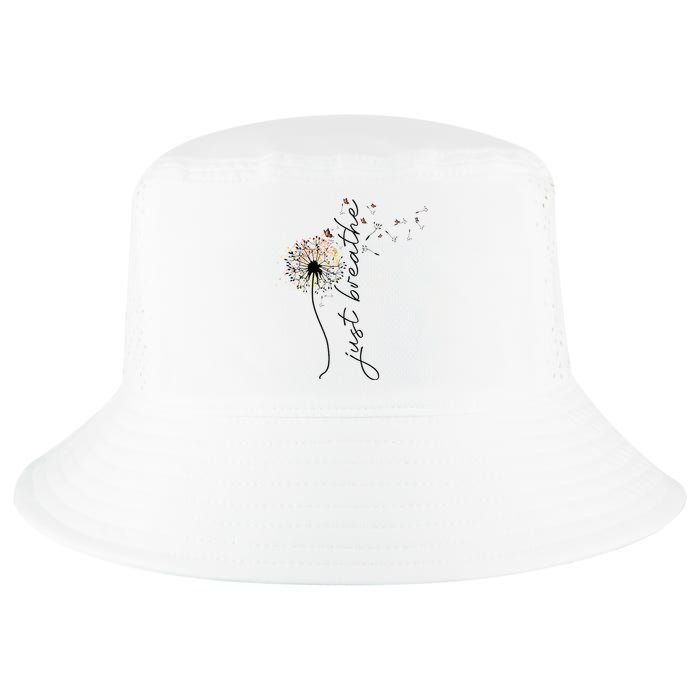 Just Breathe Dandelion And Buterflies Summer Top Cool Comfort Performance Bucket Hat