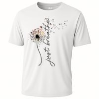Just Breathe Dandelion And Buterflies Summer Top Cooling Performance Crew T-Shirt