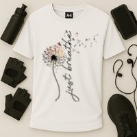 Just Breathe Dandelion And Buterflies Summer Top Cooling Performance Crew T-Shirt