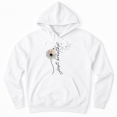 Just Breathe Dandelion And Buterflies Summer Top Hoodie