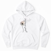 Just Breathe Dandelion And Buterflies Summer Top Hoodie