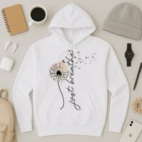 Just Breathe Dandelion And Buterflies Summer Top Hoodie