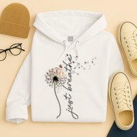 Just Breathe Dandelion And Buterflies Summer Top Hoodie