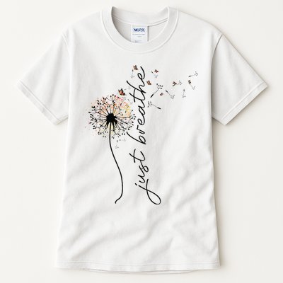 Just Breathe Dandelion And Buterflies Summer Top Tall T-Shirt