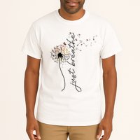 Just Breathe Dandelion And Buterflies Summer Top Tall T-Shirt