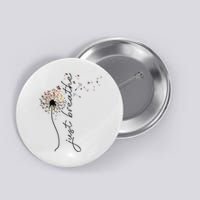Just Breathe Dandelion And Buterflies Summer Top Button