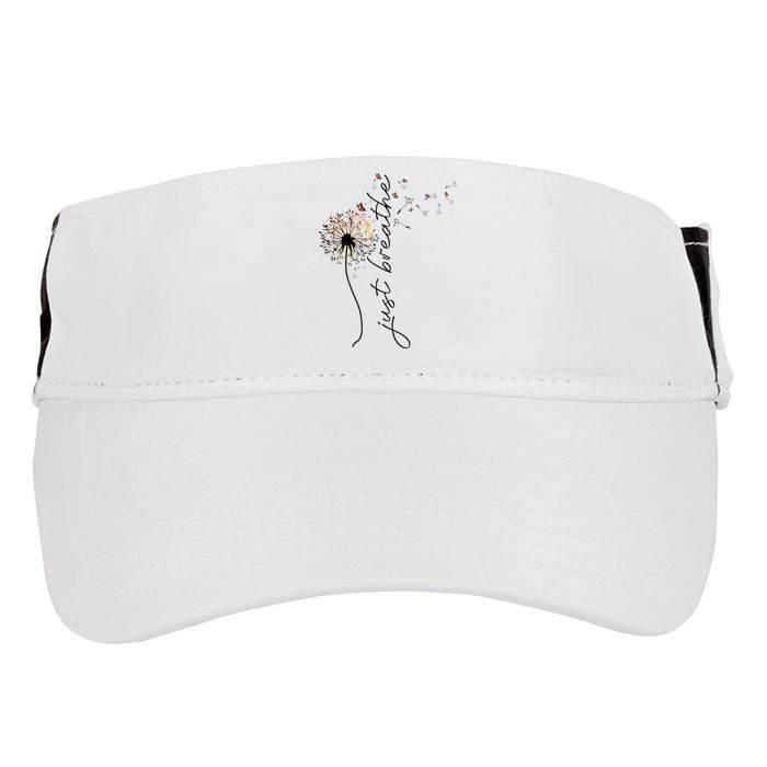 Just Breathe Dandelion And Buterflies Summer Top Adult Drive Performance Visor