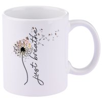 Just Breathe Dandelion And Buterflies Summer Top 11oz C Handle Ceramic Mug
