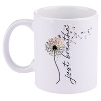 Just Breathe Dandelion And Buterflies Summer Top 11oz C Handle Ceramic Mug