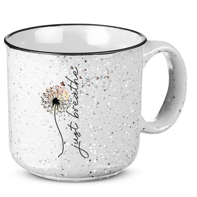 Just Breathe Dandelion And Buterflies Summer Top 15oz Campfire Ceramic Mug
