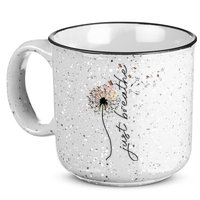 Just Breathe Dandelion And Buterflies Summer Top 15oz Campfire Ceramic Mug