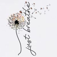 Just Breathe Dandelion And Buterflies Summer Top Flat Bill Trucker Hat