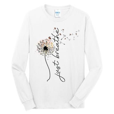 Just Breathe Dandelion And Buterflies Summer Top Tall Long Sleeve T-Shirt