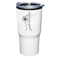 Just Breathe Dandelion And Buterflies Summer Top Tumbler