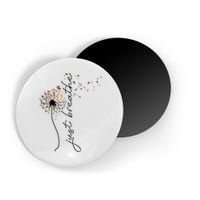 Just Breathe Dandelion And Buterflies Summer Top Magnet