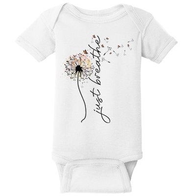 Just Breathe Dandelion And Buterflies Summer Top Baby Bodysuit