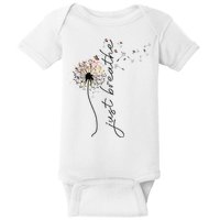 Just Breathe Dandelion And Buterflies Summer Top Baby Bodysuit