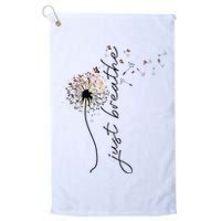 Just Breathe Dandelion And Buterflies Summer Top Golf Towel