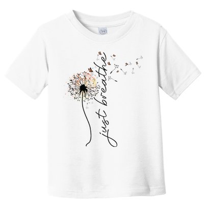 Just Breathe Dandelion And Buterflies Summer Top Toddler T-Shirt