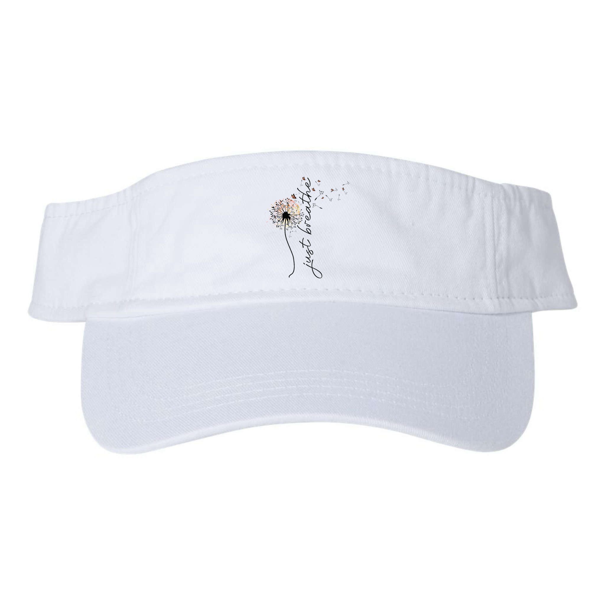 Just Breathe Dandelion And Buterflies Summer Top Visor