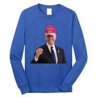 Joe Biden Dons Trump 2024 Cap Wear A Trump Hat Long Sleeve Shirt